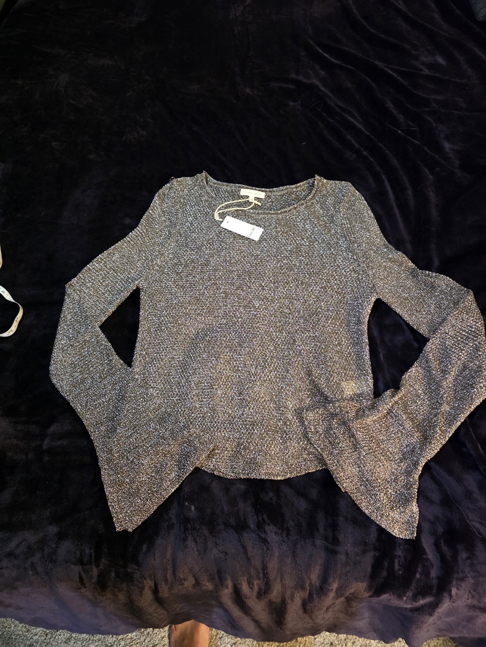 Metallic Silver Women’s Knit Sweater